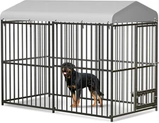 8X4X6 FT Outdoor Dog Kennel, Heavy-Duty Outdoor Enclosures with Lock, Uv-Resista