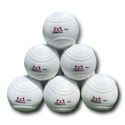 TwinTee 10oz Weighted Plyo Balls Seams-Improve Exit Velo-Instant Feedback-10pack
