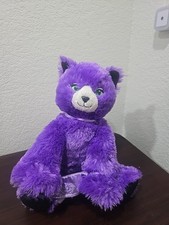 Vintage Build A Bear Purple Kooky Spooky Kitty Cat Plush Halloween 12in Purse