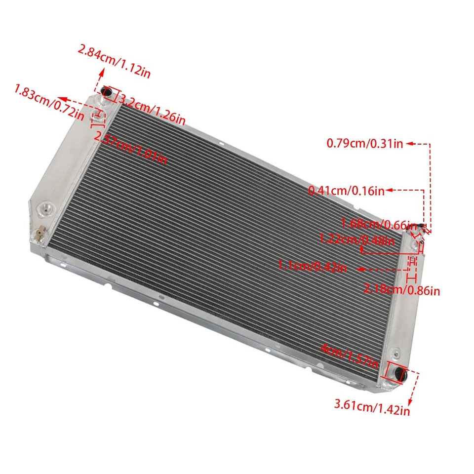Radiador de 4 filas Labwork para Chevy GMC C/K 1500 2500 C2500 Suburban 1988-1999 Foto 2 de 4
