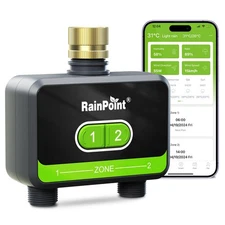 RAINPOINT Bluetooth Water Timer for Garden Hose Smart Hose Timer 2 Outlet(Not...