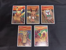 Pokemon Post Card Set Mimikyu Pikachu Eevee Psyduck Rowlet Munch Limited Edition