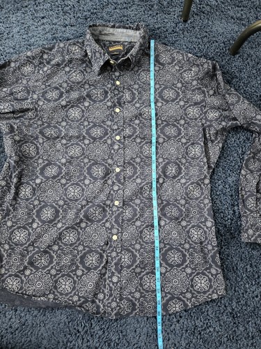 Cremieux Premium Jeanshemd blau Print Hemd mit Knöpfen XL - SCHÖN!!! - Bild 8 von 11