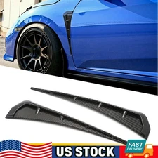 Carbon Fiber ABS Side Fender Vent Air Wing Cover Trim For 2016-2022 Honda Civic