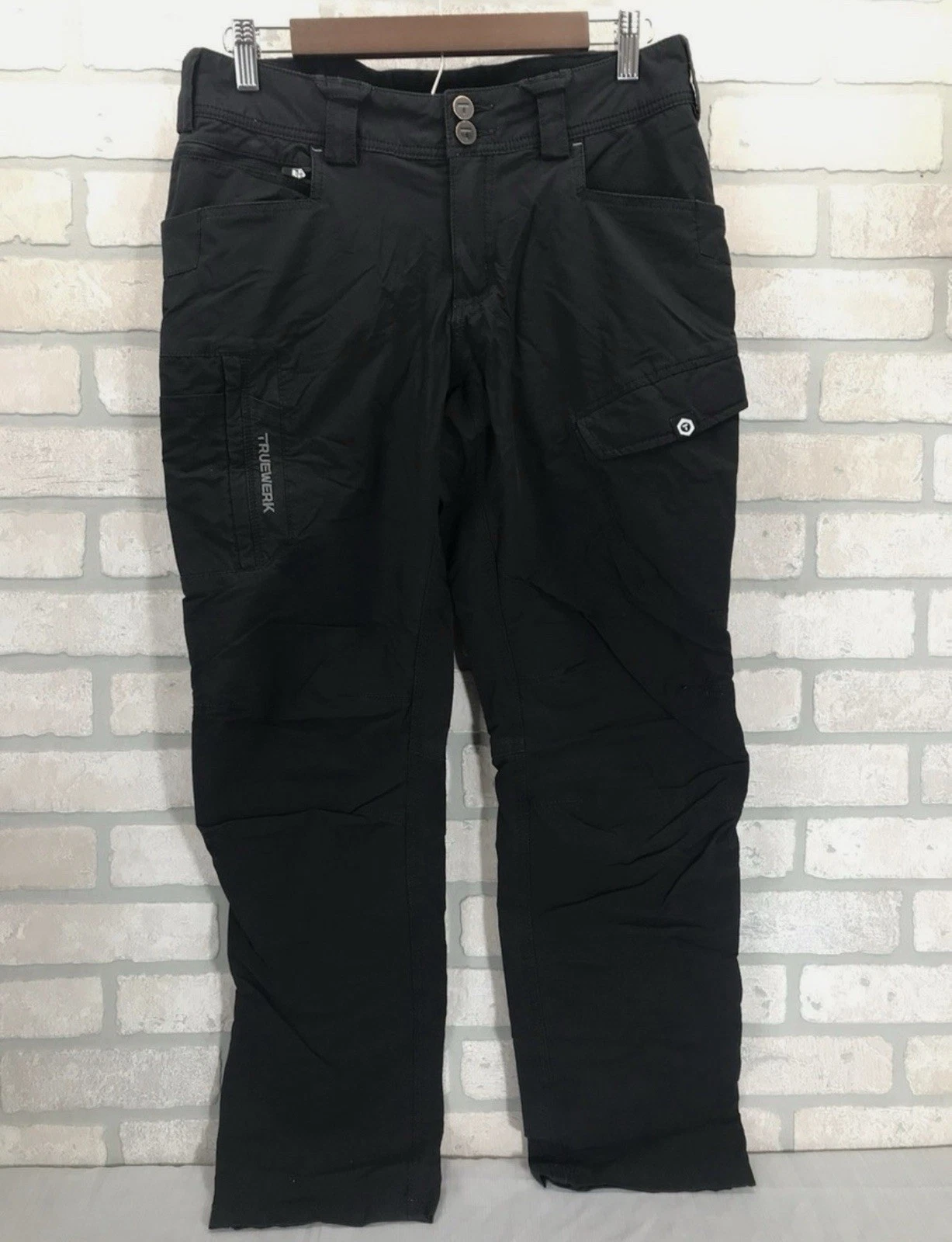 Truewerk Cargo Werkpant Women’s 10 Black Utility Softshell Nylon Pant Outdoors