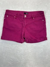 a.n.a. Shorts Womens 10 Fuchsia Denim Cuffed