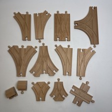 Vintage Thomas Wooden Railway Specialty Track Pieces Switches Intersections