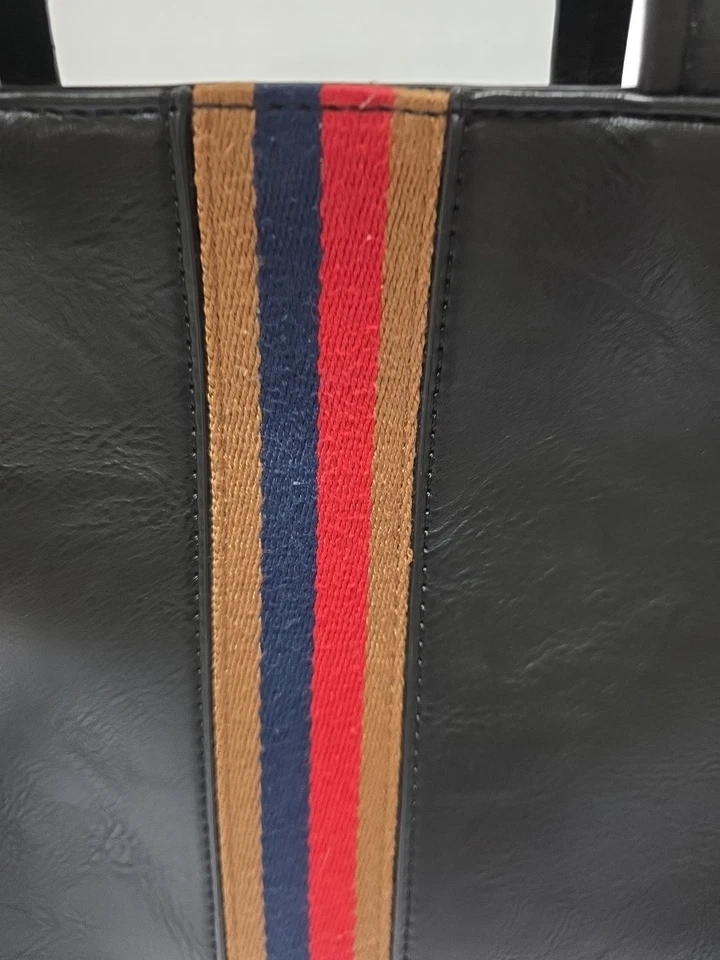 Bolso de Mano SASHA SOFI Paloma Negro/Tostado AZUL MARINO ROJO MARRÓN CLARO Acento Rayas Foto 3 de 4