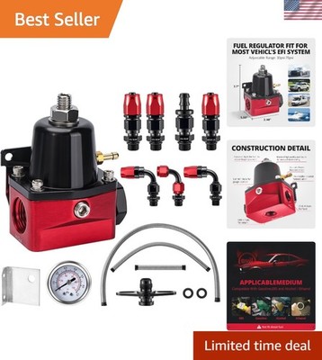 Complete 6AN EFI Adjustable Fuel Regulator Set   30-70 PSI for Gasoline & E85