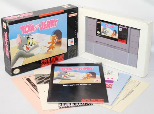 Tom and Jerry SNES Nintendo Complete CIB! Great Condition w/ RARE POSTER & REG!