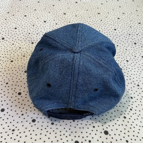 Vintage 1990's Chevrolet Snapback Trucker Denim Hat with Script Truck Racing - Picture 5 of 9