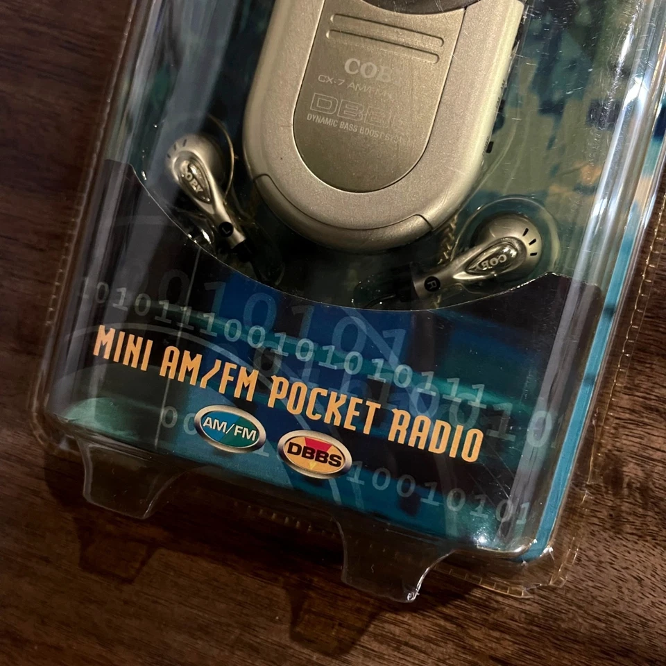 Coby CX-7 Mini AM/FM Pocket Radio With Neck Strap & DBBS System - Image 2 of 4