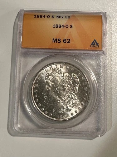 1884-O Morgan Silver Dollar ANACS MS62 Great Luster