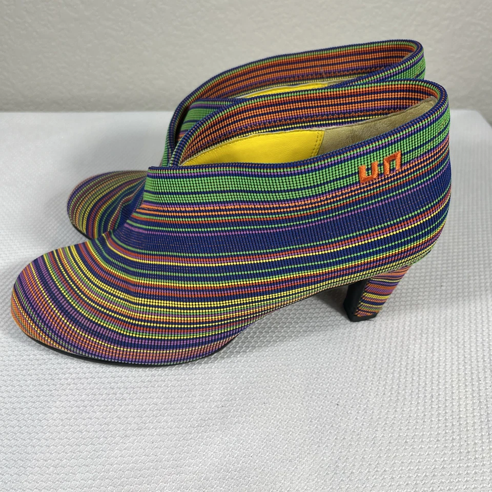 UNITED NUDE Talla 9.5 (40) M Tacón Alto Manhattan Plegable Zapato Botas Multicolor Foto 4 de 4