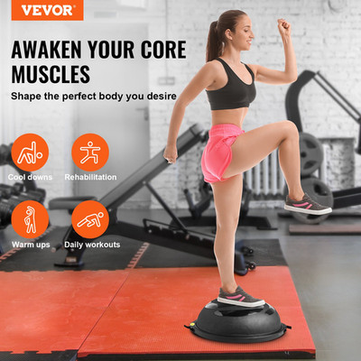 Half Exercise Ball Trainer, 26 inch Balance Ball Trainer, 1500lbs Capacity Stab