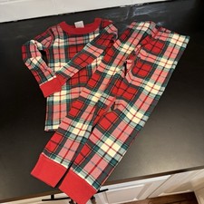 Hanna Andersson Size 4 Plaid Long John Christmas Pajamas