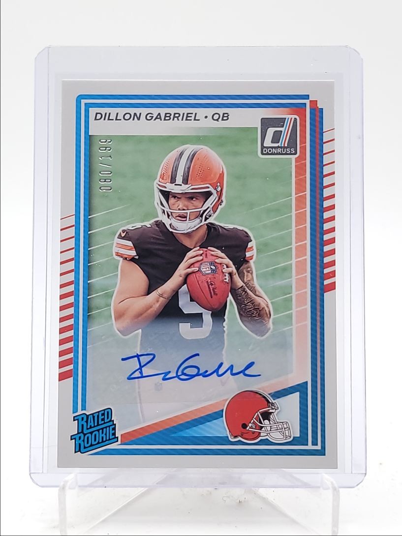 DILLON GABRIEL 2025 DONRUSS RATED ROOKIE AUTOGRAPH RC AUTO /199 Q6027