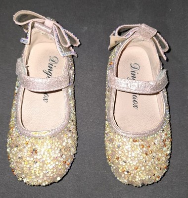 Festliche Mary-Jane Schuhe mit Klettverschluss  Gr. 21 ,  Rosa, Top Zustand    