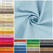 Tessuto Cotone al Metro Tinta Unita Vari Colori Tappezzeria Tende H 280 CM