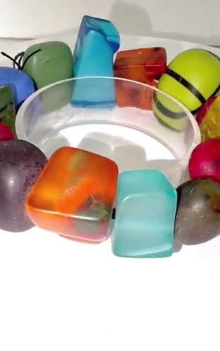 Sobral Aventuras Indiana Multi Color Mix Chunky Bead Artist Made Bracelet - Video 1 of 1