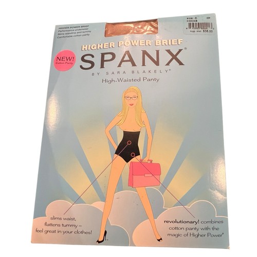 SPANX Women's Higher Power Brief Size C Cotton Panty Cocoa Color NIP Slims Waist - Picture 5 of 6