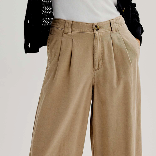 Damen Sonoma Bundfaltenhose weites Bein Gr. L - Bild 4 von 6