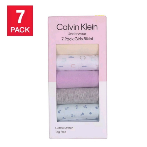 Calvin Klein Girls’ Bikini Underwear 7-Pack Multicolor - Picture 5 of 5