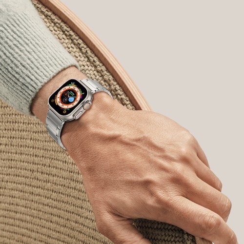 For Apple Watch Ultra 49mm 87654 SE 38/42/45mm Titanium Band Luxury Strap Correa - Picture 2 of 15