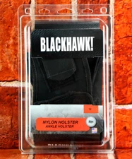 Blackhawk Nylon Ankle Holster RH Size 12 For Glock 26/27/33 9MM/.40 cal USA