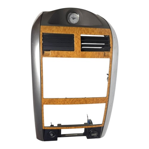 07 - 09 Chrysler Aspen Dash Bezel For Radio Climate Control Double Din Woodgrain