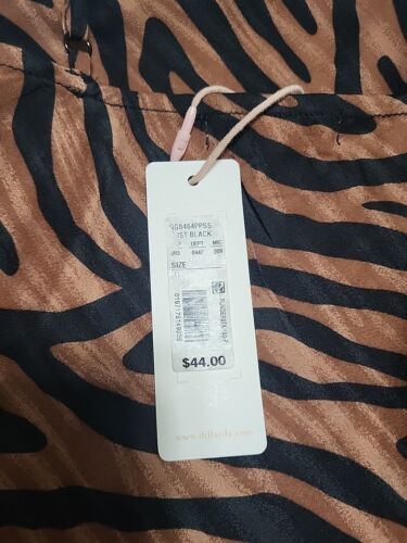 GB Girl's 7-16 Animal Tiger Print Mini Dress Spaghetti Strap Sleeveless Size Med - Picture 3 of 4