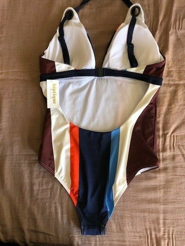 Mei L'Ange "Mya Eyelet" Swimsuit One Piece Striped Women's NWT - 第 5/6 張圖片