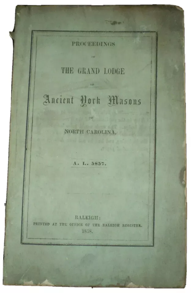 The Proceedings of the Grand Lodge of North Carolina