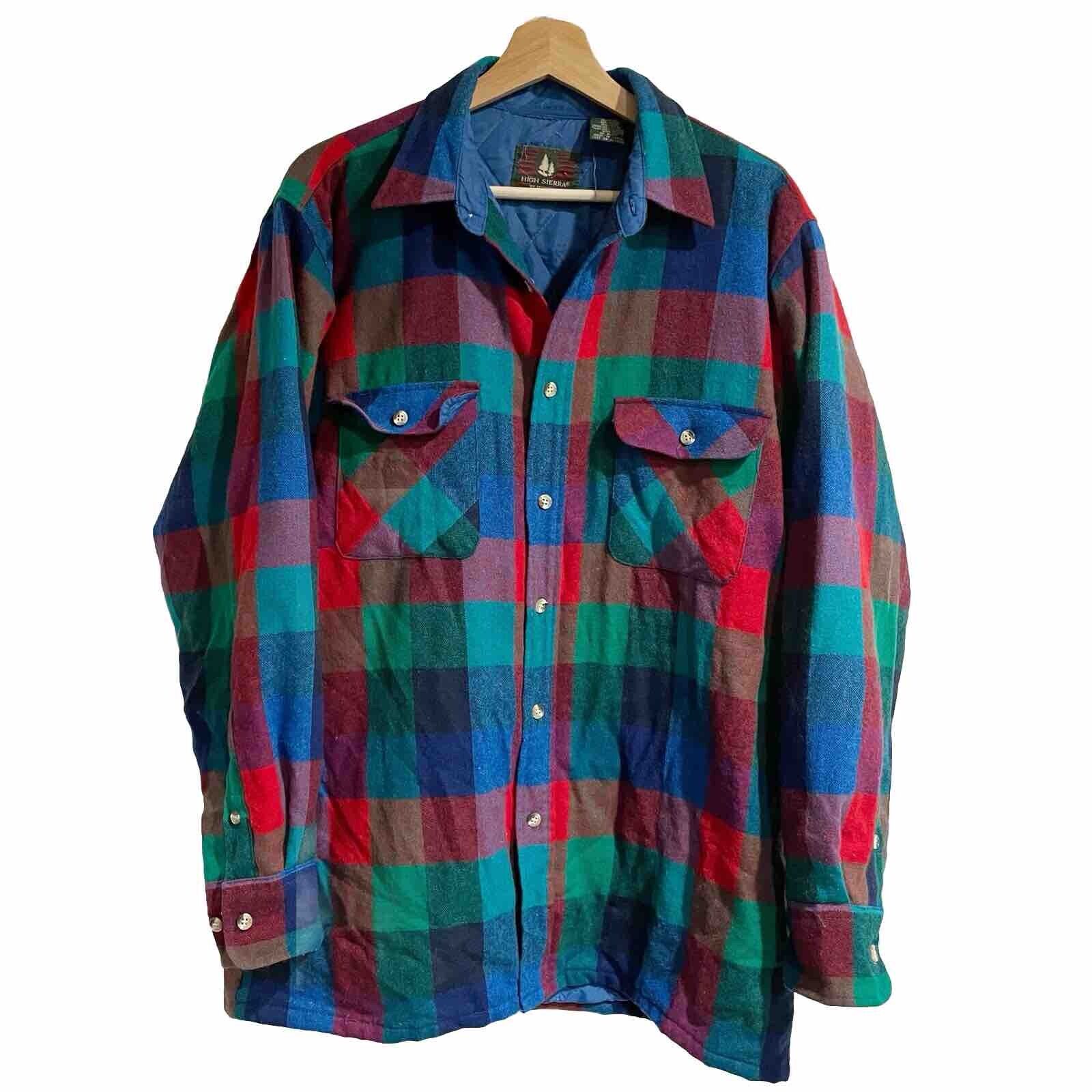Vintage High Sierra Plaid Flannel Shacket Jacket … - image 1