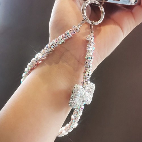 Silver Wrist Short Hanging Rope Flash Phone Lanyard Gifts - Zdjęcie 5 z 9