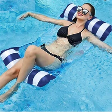 Inflatable Floating Pool Beach Hammock Lounge Chair Water Swimming Floating Bed~