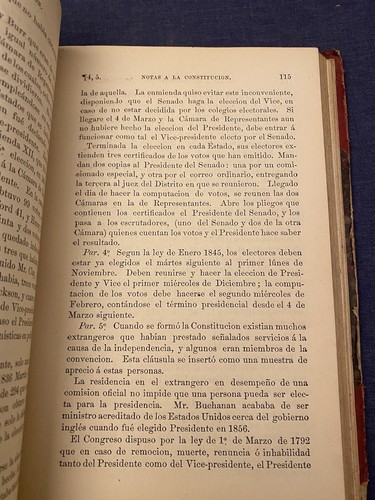 1874 Manual de la Constitucion de los Estados Unidos J Carlos Mexia Mexico Rare - Imagen 8 de 10