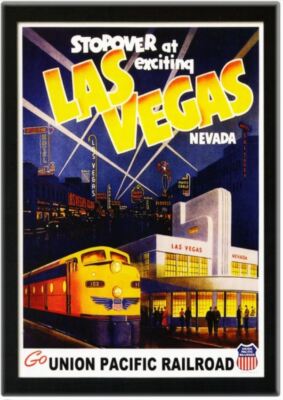 US Kühlschrankmagnet:  Union Pacific Railroad Eisenbahn vers. Motive Streamliner