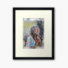 Portrait of Robert Plant - Led Zeppelin  Limited Edition Framed Print 1/10