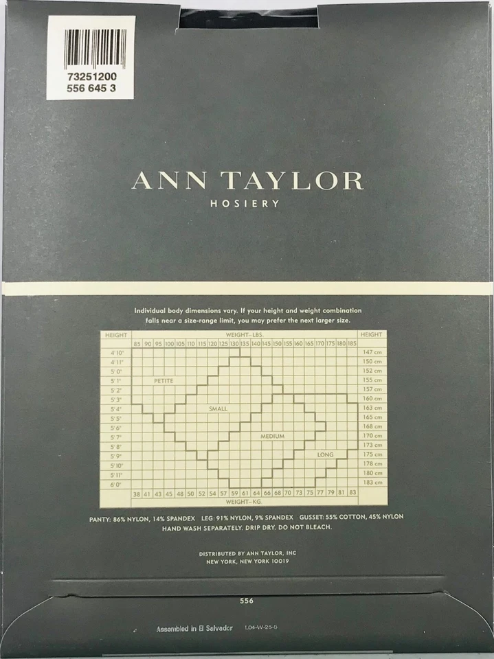 Meia-calça Ann Taylor ~ Blusa de controle opaca ~ Casca ~ Tamanho médio ~ NOS - Imagem 2 de 4