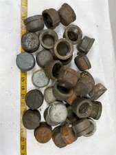 Lot of 23 1-1/4" Galvanized + Plain NPT Threaded Pipe Caps Made in USA