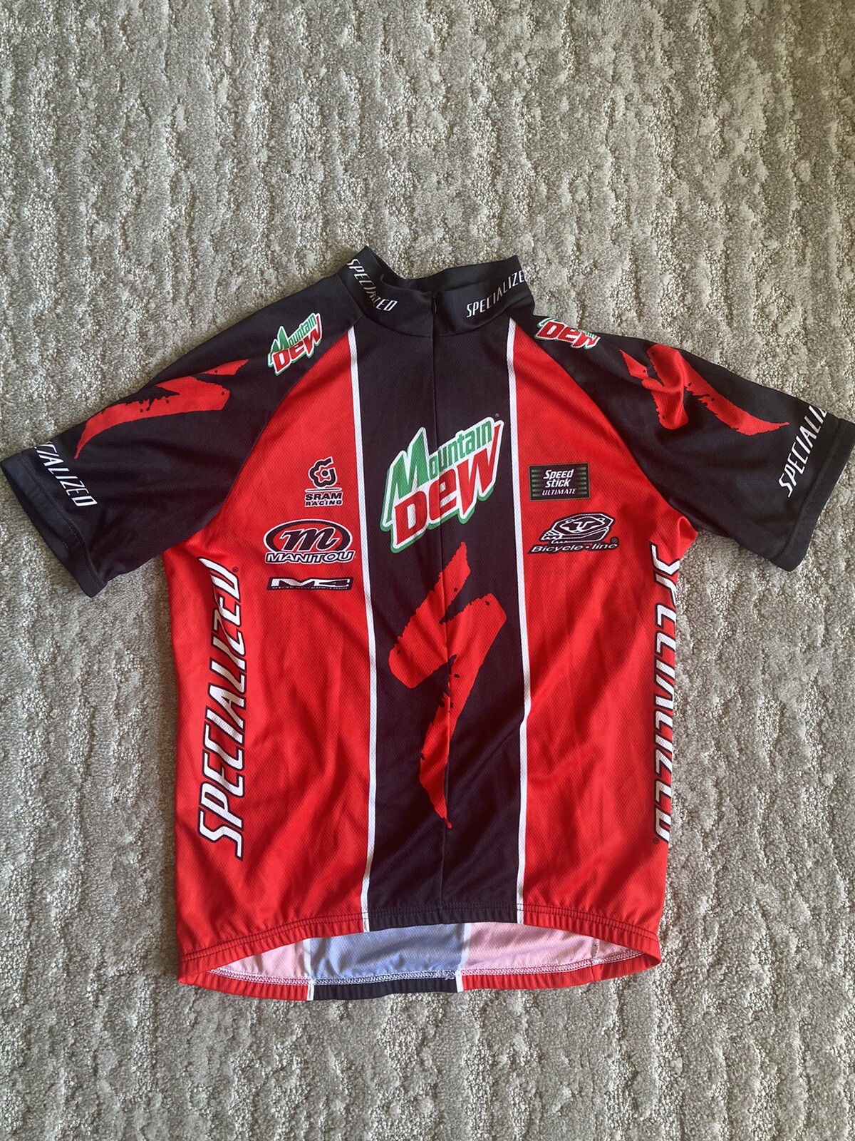 Specialized Mountain Dew Team Cycling Jersey. Vintage. XL. Excellent Condition.