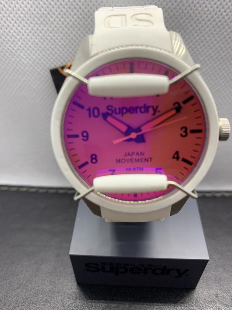 Superdry Scuba White And Pink Watch