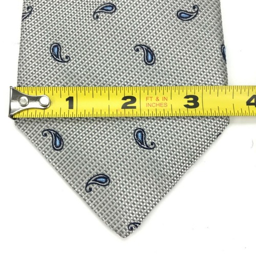 Jos. A. Bank Signature Collection Paisley-Krawatte Seide grau/silber schwarz neu mit Etikett - Bild 10 von 11