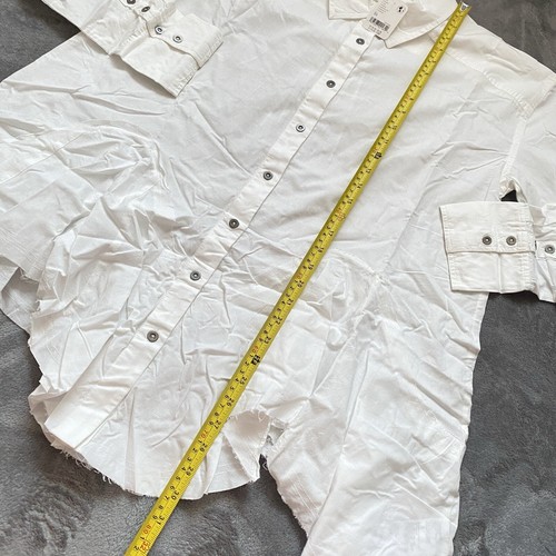Free People Freya Poplin Tunic Shirt White Size XS Button Collar - Picture 9 of 12