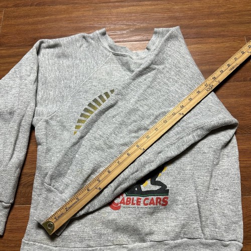 Vtg 1982 Save the Cable Cars Sweatshirt YOUTH S M Pullover Shirt Tee USA 80s - Picture 10 of 14