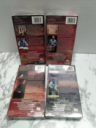 (4) Charleston Heston The Bible On Vhs,New!Sealed!! - Picture 2 of 3