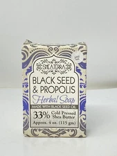 Shea Terra Organics, Black Seed & Propolis, Holistic Skin Care Herbal soap 4oz
