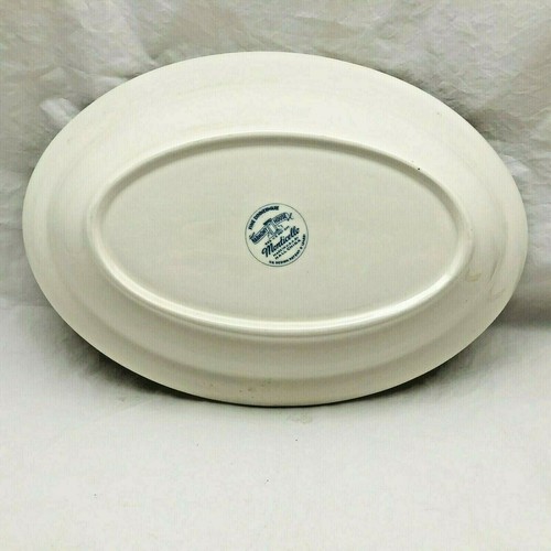 Hall Oval Serving Bowl Harmony House Monticello White w Blue Pink Floral No Trim - Picture 3 of 5