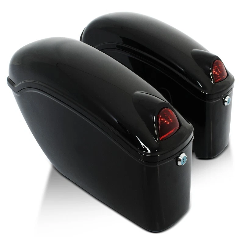 Hard saddlebags Nebraska 12l Yamaha XV 1100/ 125 / 250 / 535 / 750 Virago - Imagem 2 de 4
